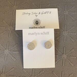 Brand new Marlyn Schiff silver and gold earrings